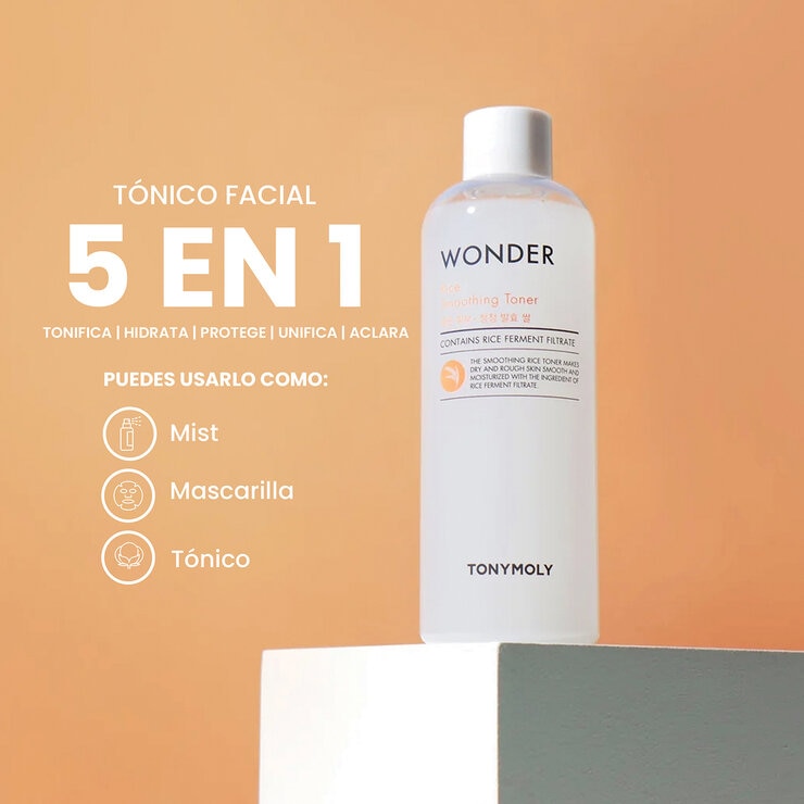 Tony Moly Wonder Rice Toner Facial 2 pzas de 500 ml — Imagen 4 de 4