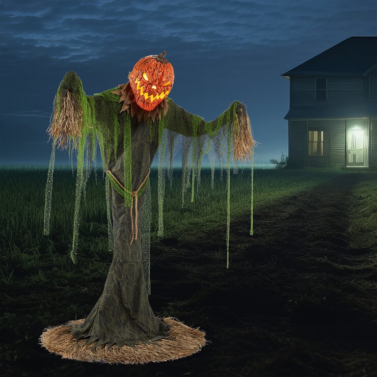 Calabaza Espantapájaros Animada 2.1m — Imagen 1 de 4