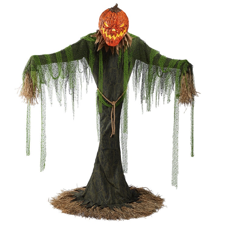 Calabaza Espantapájaros Animada 2.1m — Imagen 2 de 4