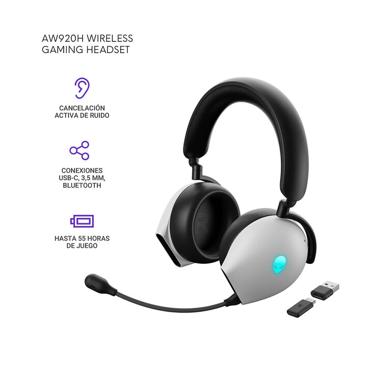 DELL, Headset Gaming Alienware AW920H — Imagen 3 de 4