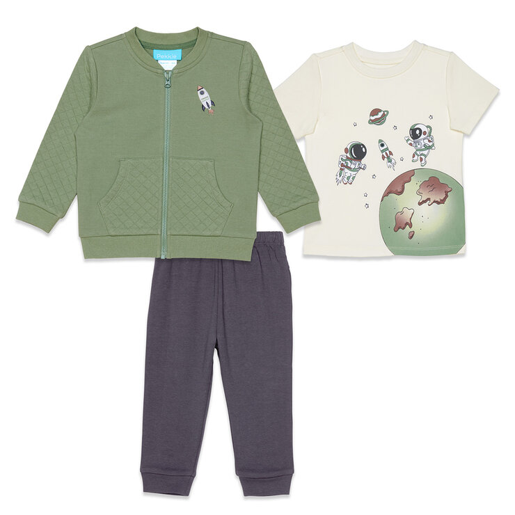 Pekkle Conjunto 3 piezas para Niños y Niñas Varias Tallas y Colores — Imagen 3 de 4