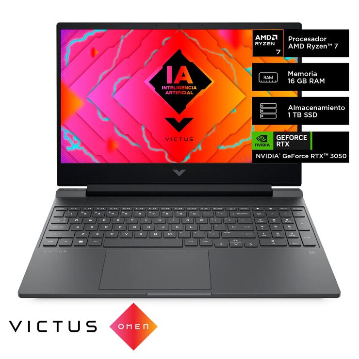 HP Victus Gaming 15-fb2017la Laptop 15.6" Full HD AMD Ryzen 7 16GB 1TB SSD — Imagen 2 de 4