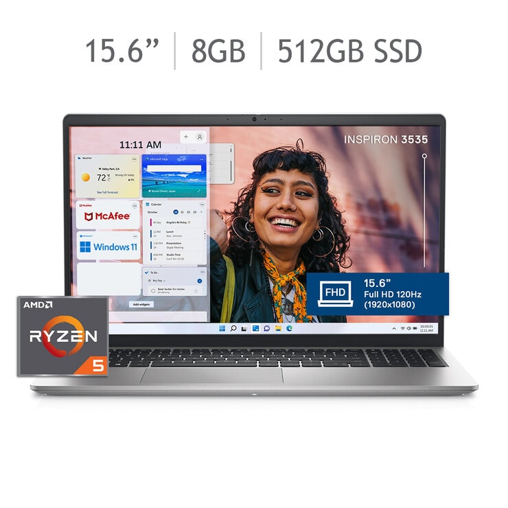 DELL Inspiron 3535 Laptop 15.6" Full HD AMD Ryzen 5 8GB 512GB SSD — Imagen 1 de 4