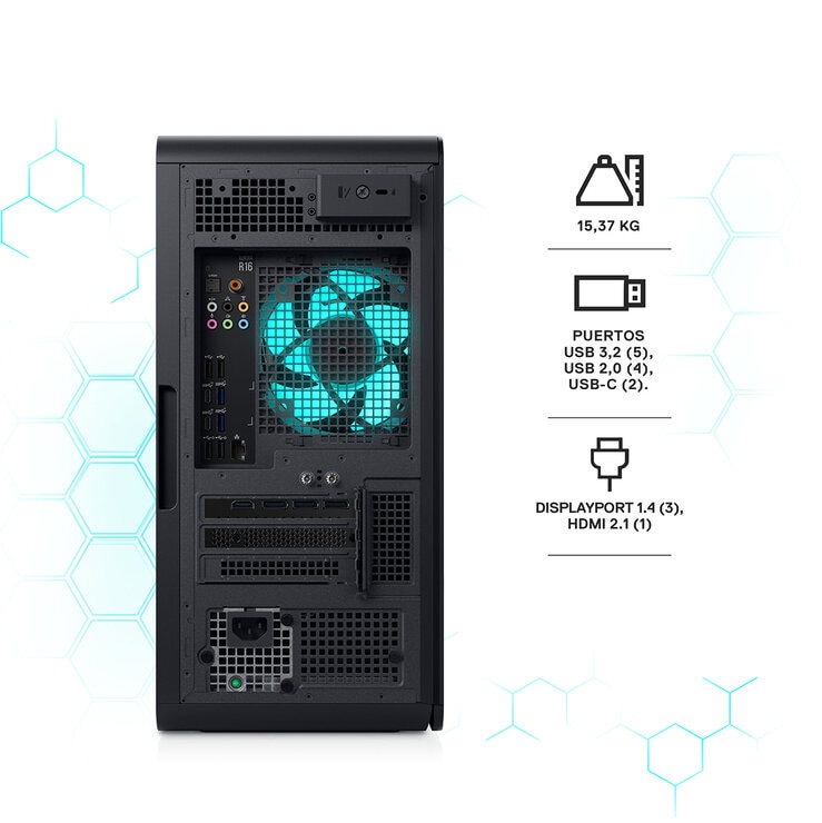 DELL Alienware Gaming Aurora R16 Desktop Tower Intel Core i7 32GB 512GB SSD + 1TB HDD — Imagen 3 de 4