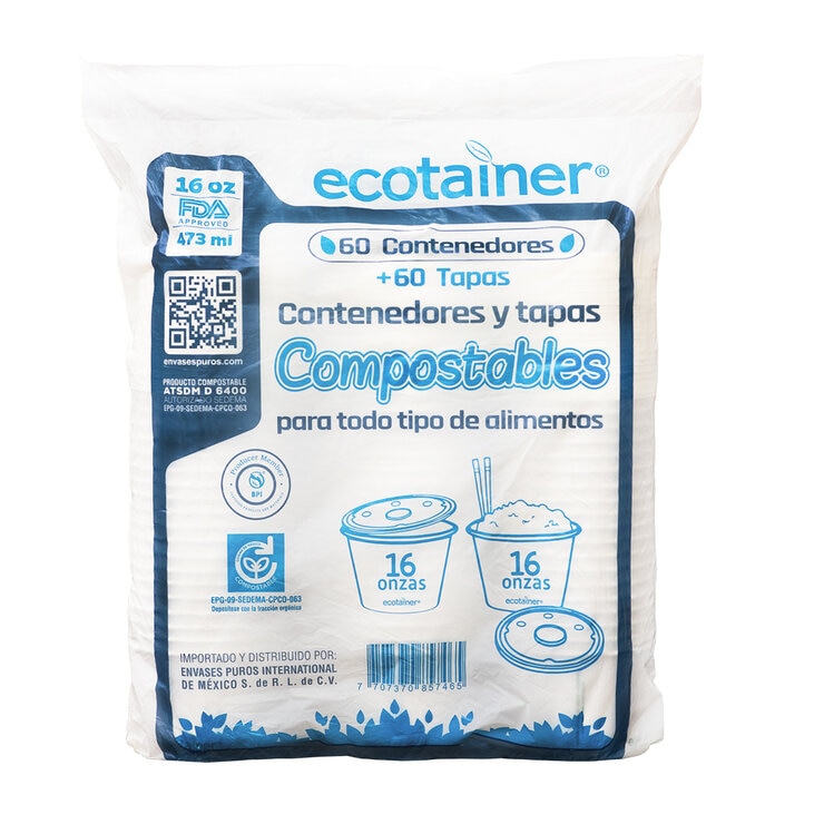 Ecotainer Contenedor para Alimentos 60 pzs — Imagen 1 de 3