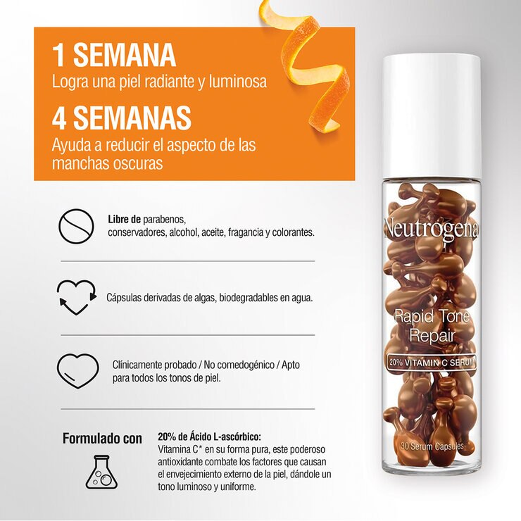 Neutrogena Suero Facial de Vitamina C 60 cápsulas — Imagen 4 de 4