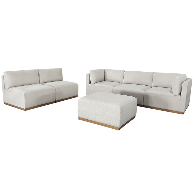 Henredon, Sofá Seccional Modular de Tela de 6 piezas con Otomano — Imagen 4 de 4