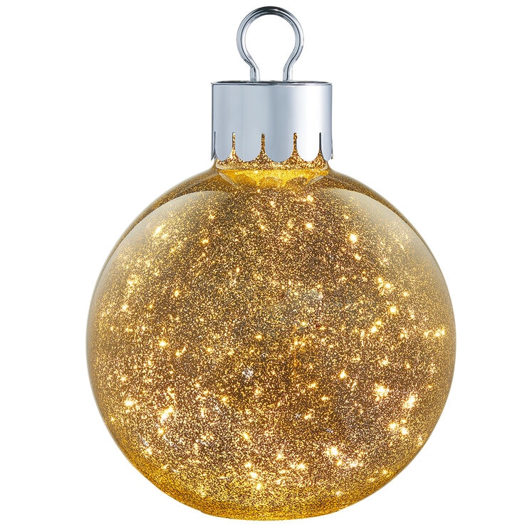 Ornamento Gigante de Vidrio con LED, Dorado  — Imagen 3 de 3