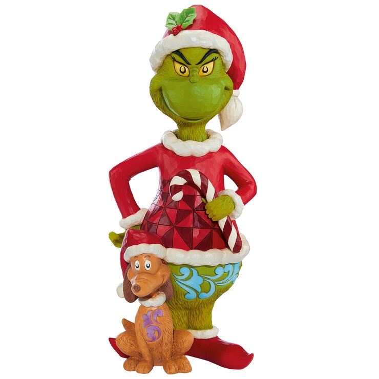 Jim Shore Estatua del Grinch y Max Pintada a Mano  — Imagen 2 de 3