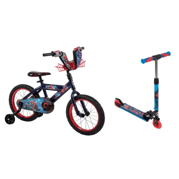 Bicicleta y Scooter Infantil R16 Huffy Spider-Man Combo  — Imagen 1 de 3