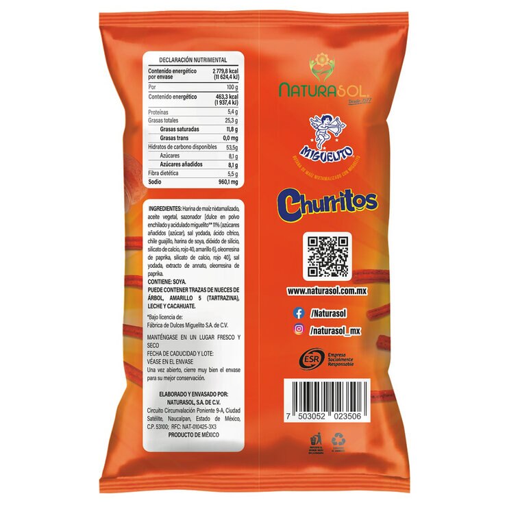 Naturasol Churritos de Miguelito 600g — Imagen 2 de 2