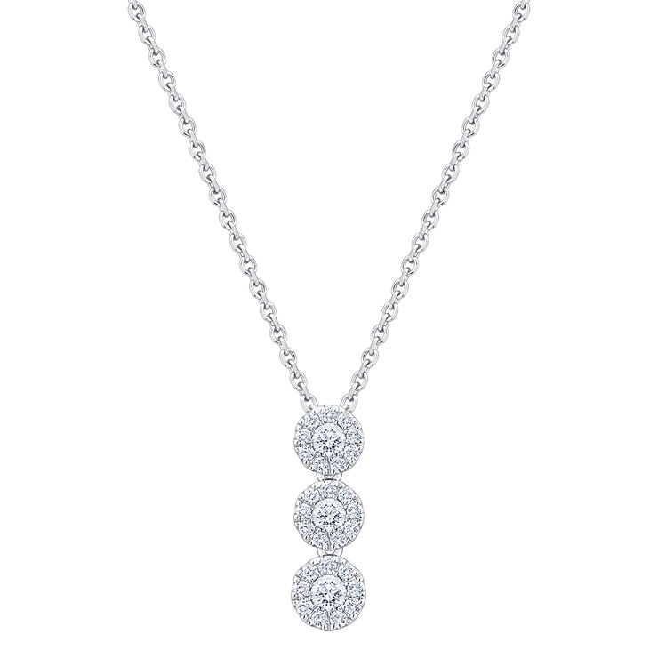 Dije de Diamantes 0.50ctw, Oro Blanco de 14K — Imagen 2 de 4