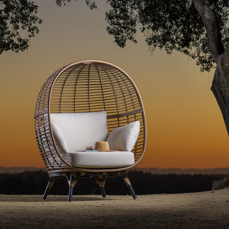 Sunvilla, Elliot Silla Estilo Huevo para Exterior — Imagen 1 de 4