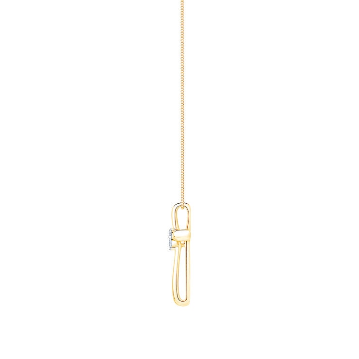 Dije de Cruz de Diamantes, 0.12ctw, Oro Amarillo de 14K, 45.72cm — Imagen 4 de 4