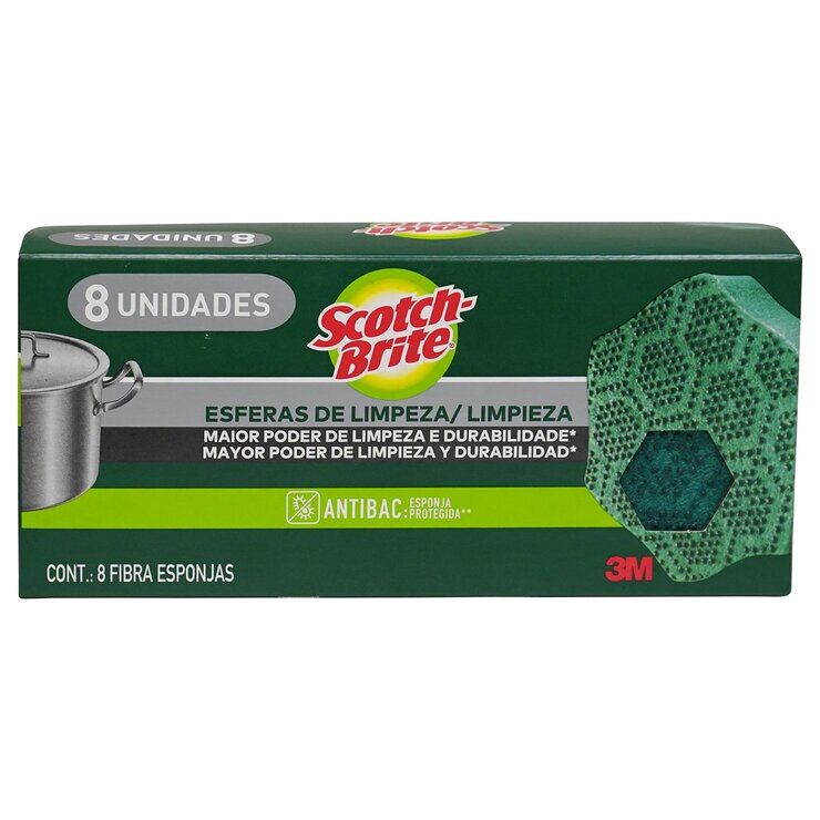Scotch Brite Esferas de Limpieza Pesada 8 pzs