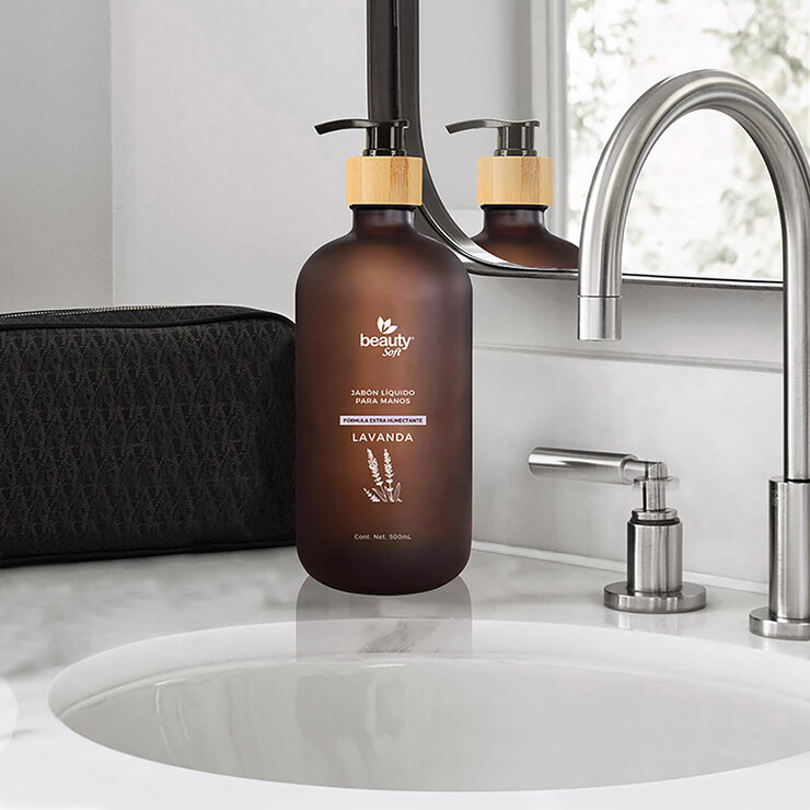 Beauty Soft Jabón Liquido para Manos 3 pzas de 500 ml c/u — Imagen 2 de 4