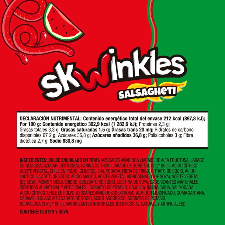 Skwinkles Salsagheti Sandia 6 pzas de 70g — Imagen 2 de 4