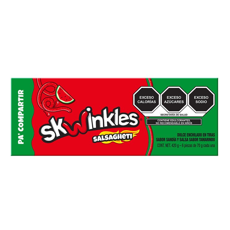 Skwinkles Salsagheti Sandia 6 pzas de 70g — Imagen 1 de 4