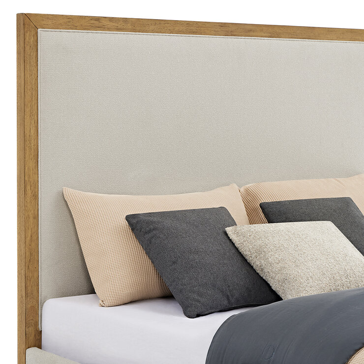Henredon, Cama Queen con Tapizado de Tela — Imagen 3 de 4
