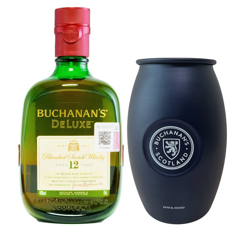 Whisky Buchanan's Deluxe 12 Años Blended Scotch 750ml + Vaso de Edición Limitada — Imagen 3 de 3