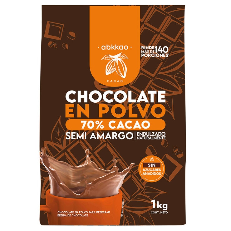 Abkkao Chocolate en Polvo 70% Cacao 1 kg — Imagen 1 de 4