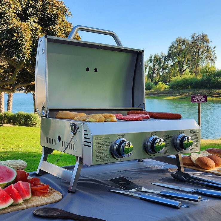 Duro Corp, NXR Quemador Propano Portable con 3 Quemadores Acero Inoxidable — Imagen 1 de 4