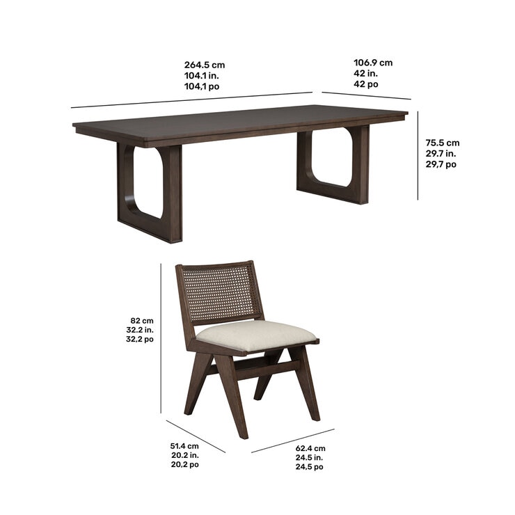 Flexsteel, Rowen, Juego de Comedor de 9 Piezas — Imagen 3 de 4