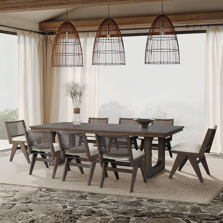 Flexsteel, Rowen, Juego de Comedor de 9 Piezas — Imagen 1 de 4
