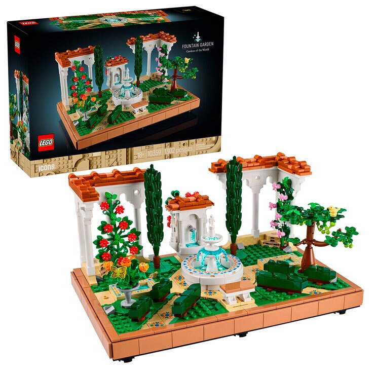 LEGO Icons Jardín con Fuente — Imagen 1 de 4