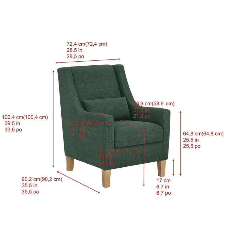 True Innovations, Sillón Decorativo de Tela — Imagen 3 de 4