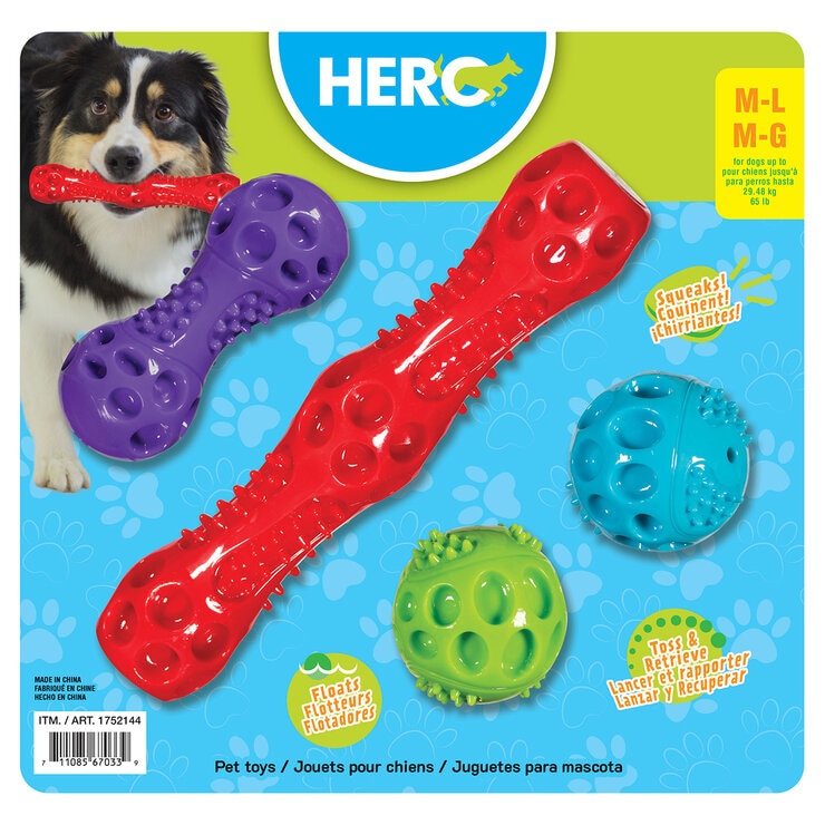 Hero Juguetes para Mascota 4 pzas — Imagen 1 de 4