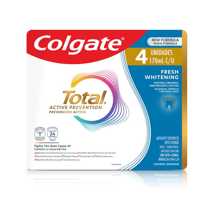Colgate Pasta Dental Total Active 4 pzs de 170ml — Imagen 1 de 4
