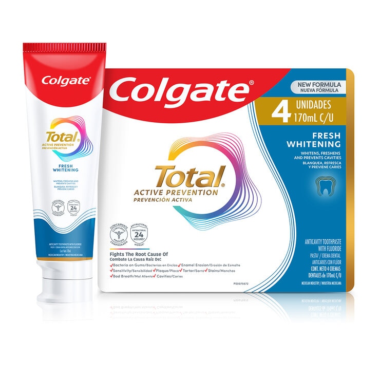 Colgate Pasta Dental Total Active 4 pzs de 170ml — Imagen 3 de 4
