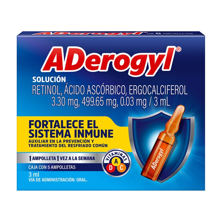Aderogyl 5 ampolletas de 3ml 2 cajas — Imagen 1 de 3