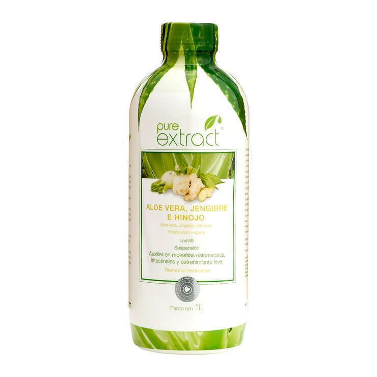 Pure Extract Aloe vera, jengibre e hinojo frasco con 1L — Imagen 1 de 2