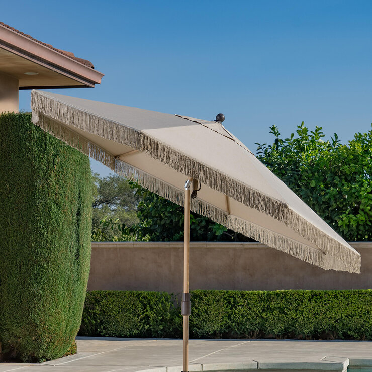 SunVilla, Sombrilla Cabana de 3m con Fleco — Imagen 1 de 4