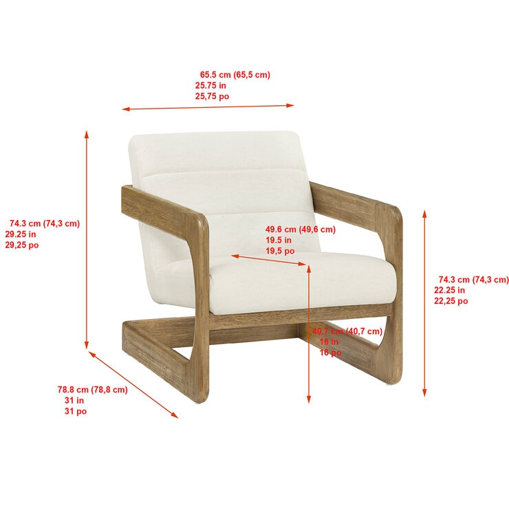 Thomasville, Silla de Tela con Base de Madera — Imagen 2 de 4