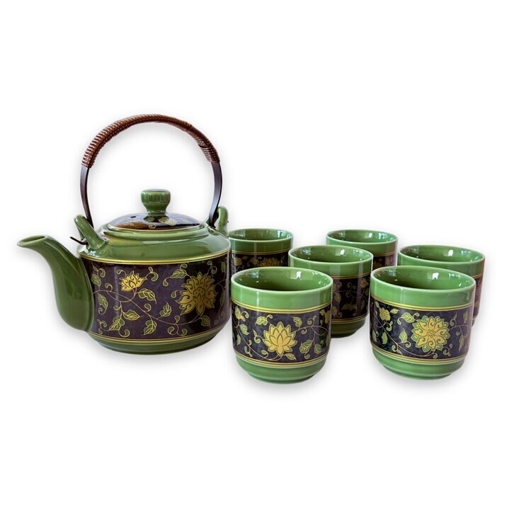 Zoma Tea Collection Juego de Tetera de Porcelana de 750 ml con 6 tazas y 2 sobres de té — Imagen 4 de 4
