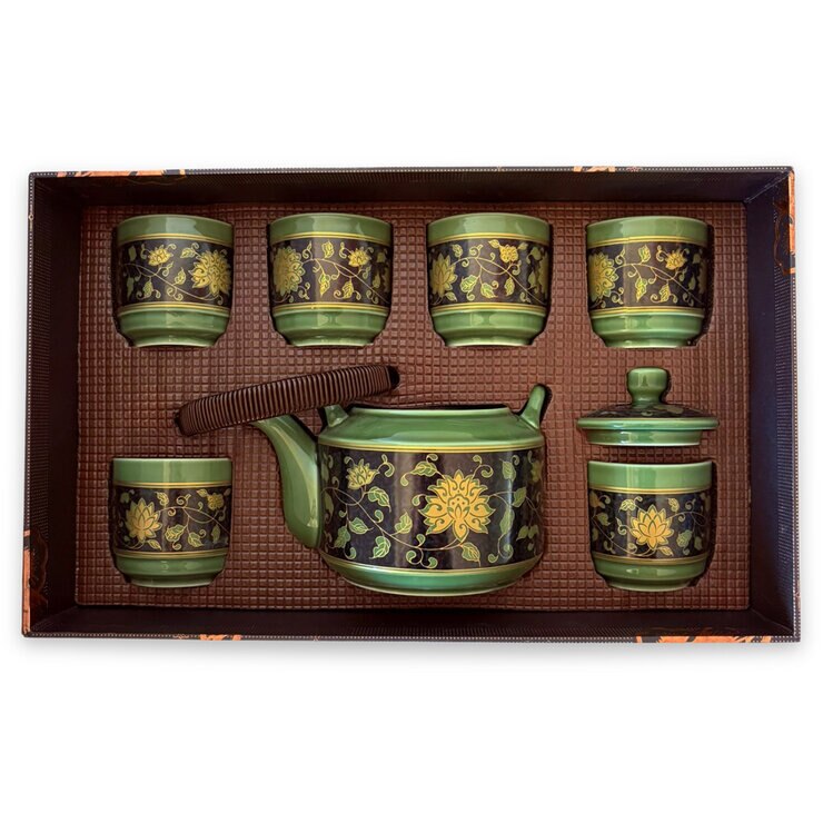 Zoma Tea Collection Juego de Tetera de Porcelana de 750 ml con 6 tazas y 2 sobres de té — Imagen 3 de 4
