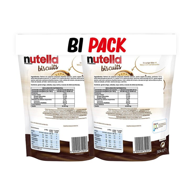 Nutella Biscuit 2 paquetes de 304g — Imagen 2 de 2