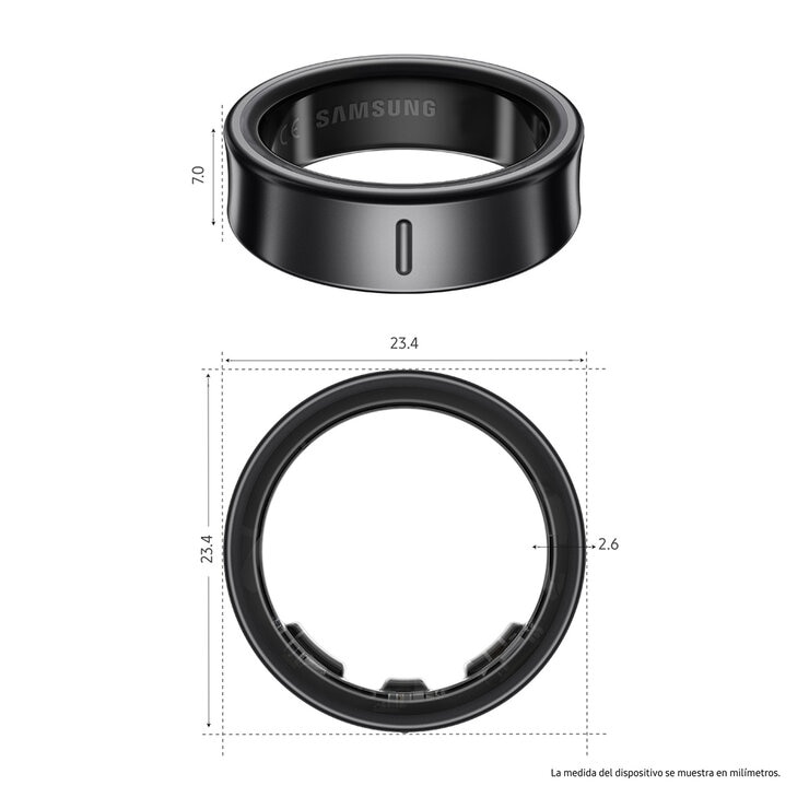Samsung Galaxy Smart Ring Negro Titanio - Talla 8 — Imagen 4 de 4