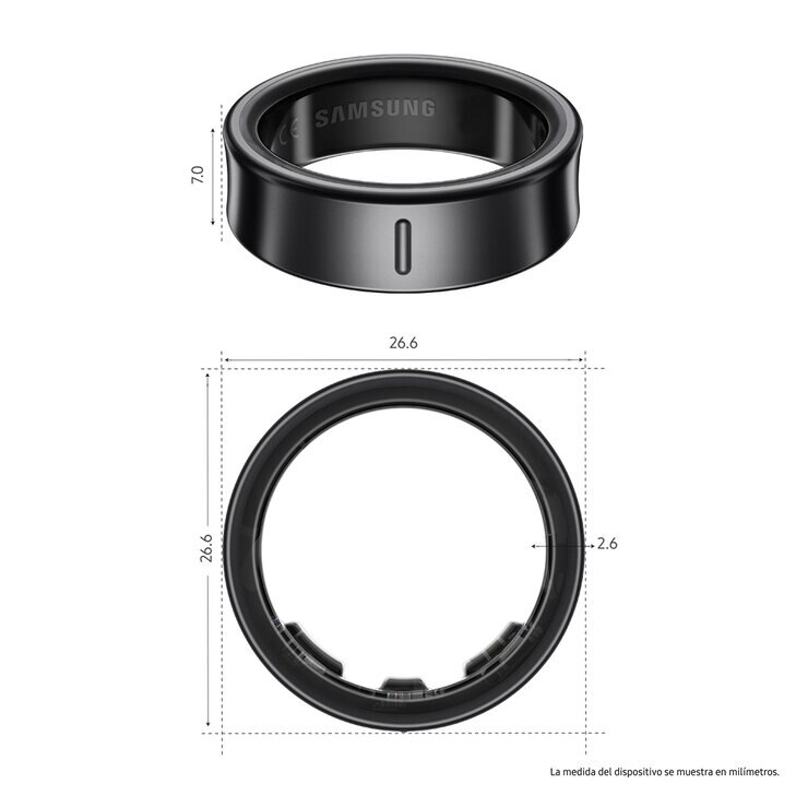 Samsung Galaxy Smart Ring Negro Titanio - Talla 12 — Imagen 3 de 4