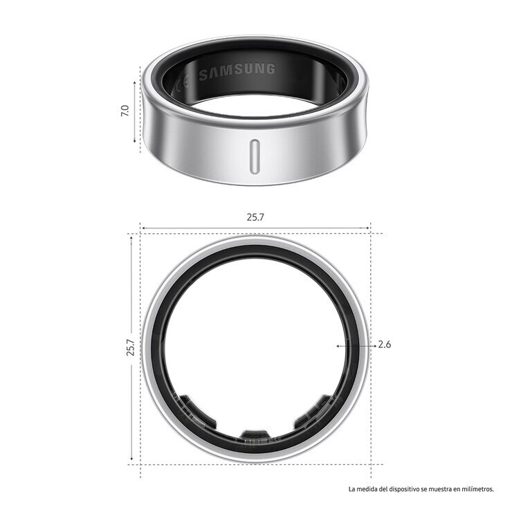 Samsung Galaxy Smart Ring Plata Titanio - Talla 11 — Imagen 4 de 4