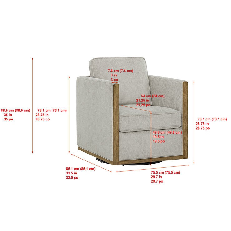 Thomasville, Silla Giratoria de Tela — Imagen 2 de 4