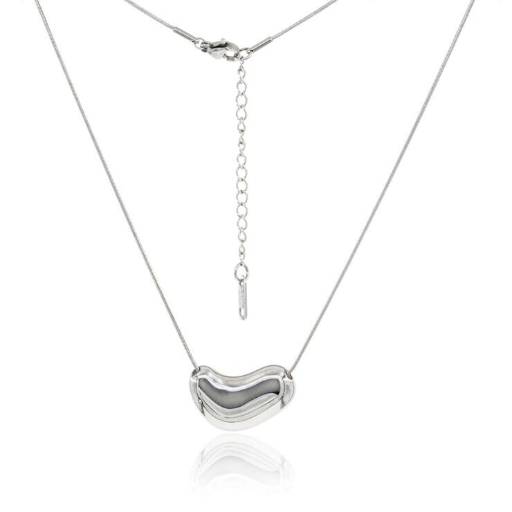 Mayfer, Juego de Collar y Anillo Ajustable, en Alineación de Metal Bañado en Rodio — Imagen 4 de 4