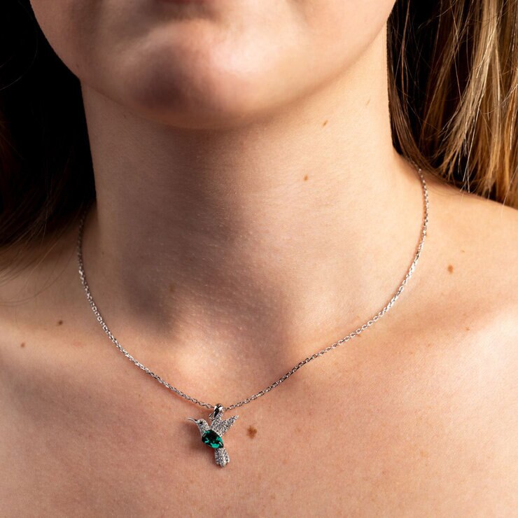 Mayfer, Juego de Anillo con Collar, Plata .925, Cristal Austríaco — Imagen 3 de 4