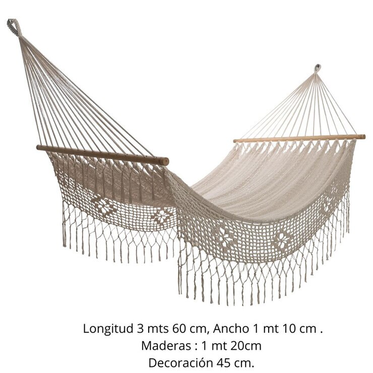 Arte Mayab, Hamaca Catre Modelo Eden, Color Beige — Imagen 2 de 4
