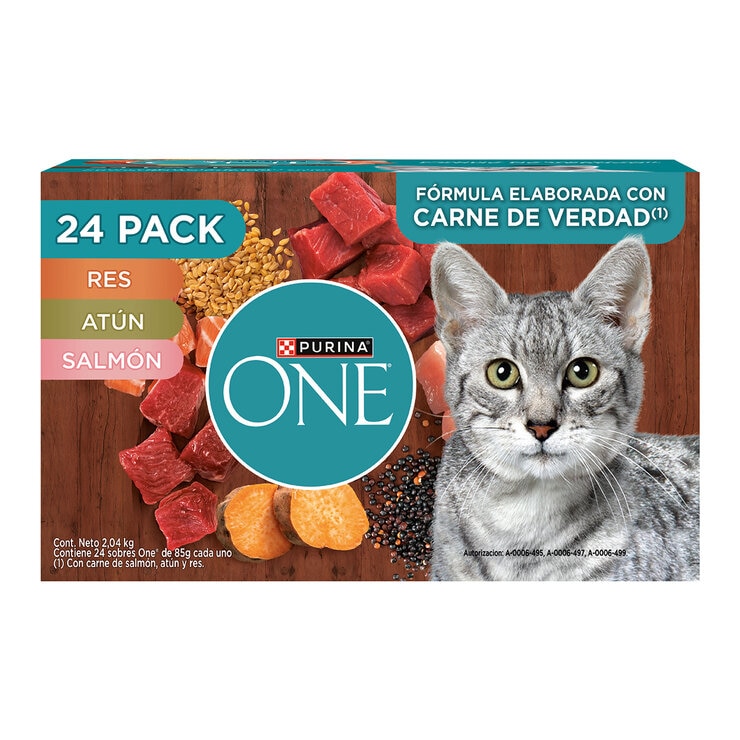 Purina One Alimento Húmedo para Gatos Multisabor 24 pzas — Imagen 1 de 4