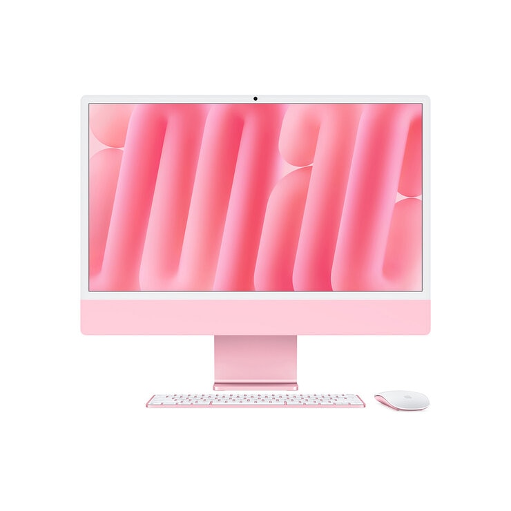 Apple iMac 24" 512GB 4.5K Chip M4 Rosa CPU de 10 núcleos GPU de 10 núcleos Memoria unificada de 24GB