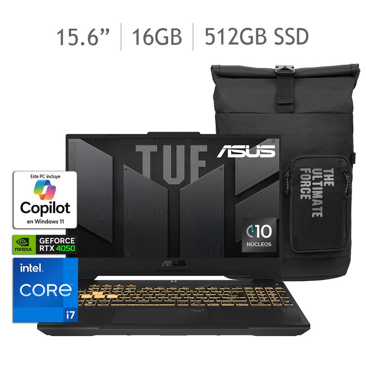 ASUS TUF Gaming F15 Laptop 15.6'' Full HD Intel Core i7 16GB 512GB SSD + Mochila — Imagen 1 de 4